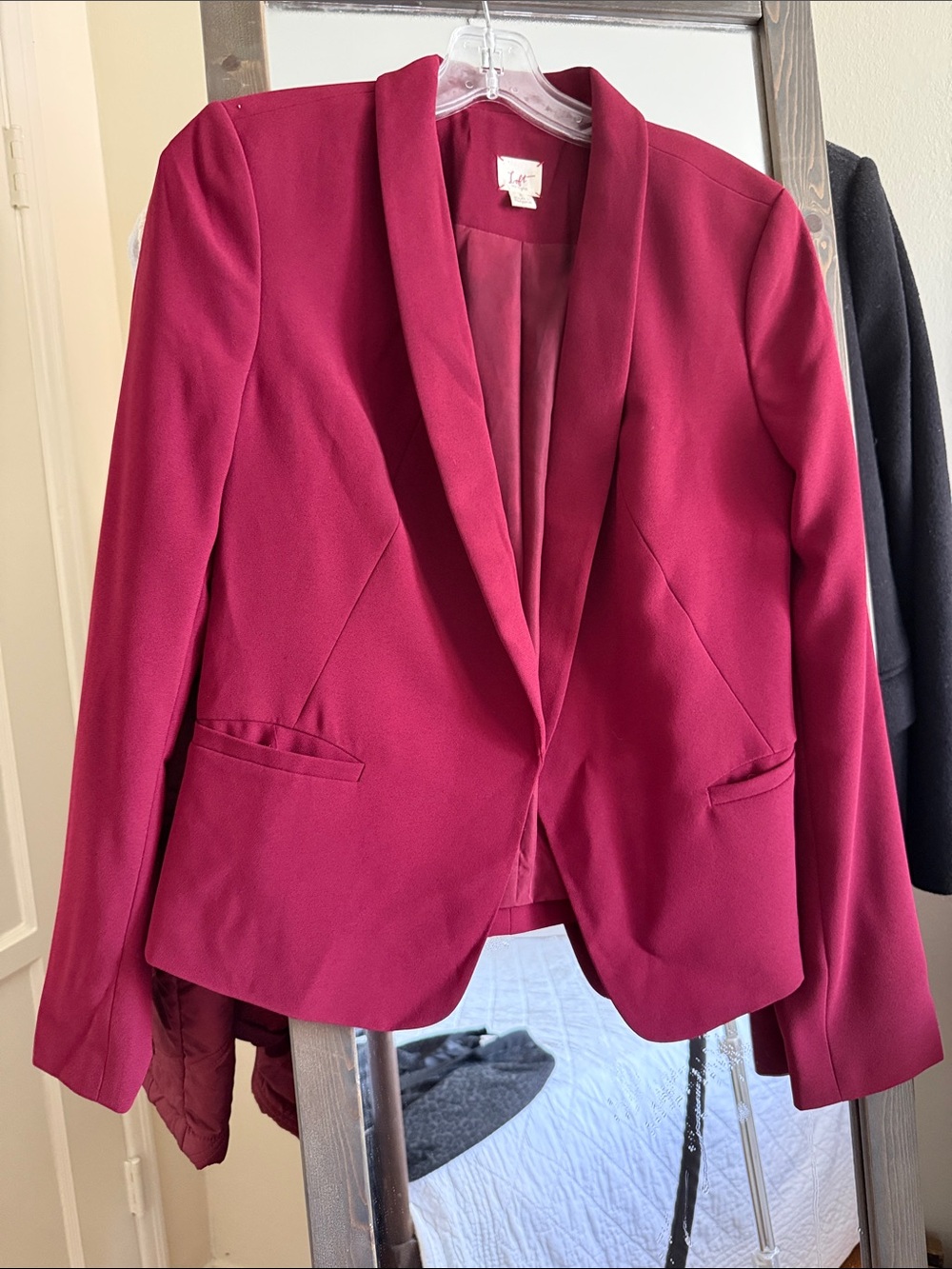 Lush Deep Fuchsia Open-Front Blazer LOFT